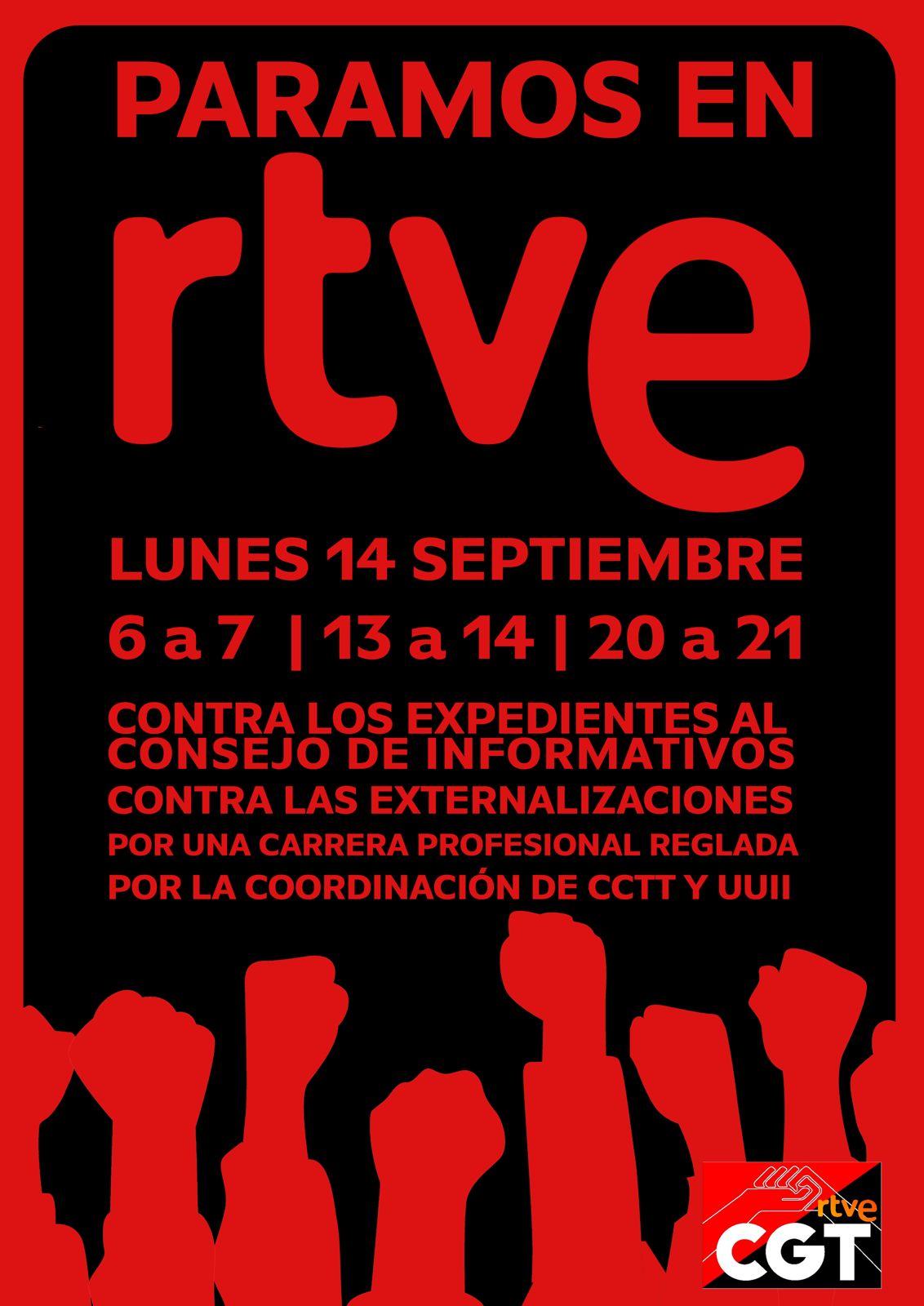 Cartel CGT 14 septiembre